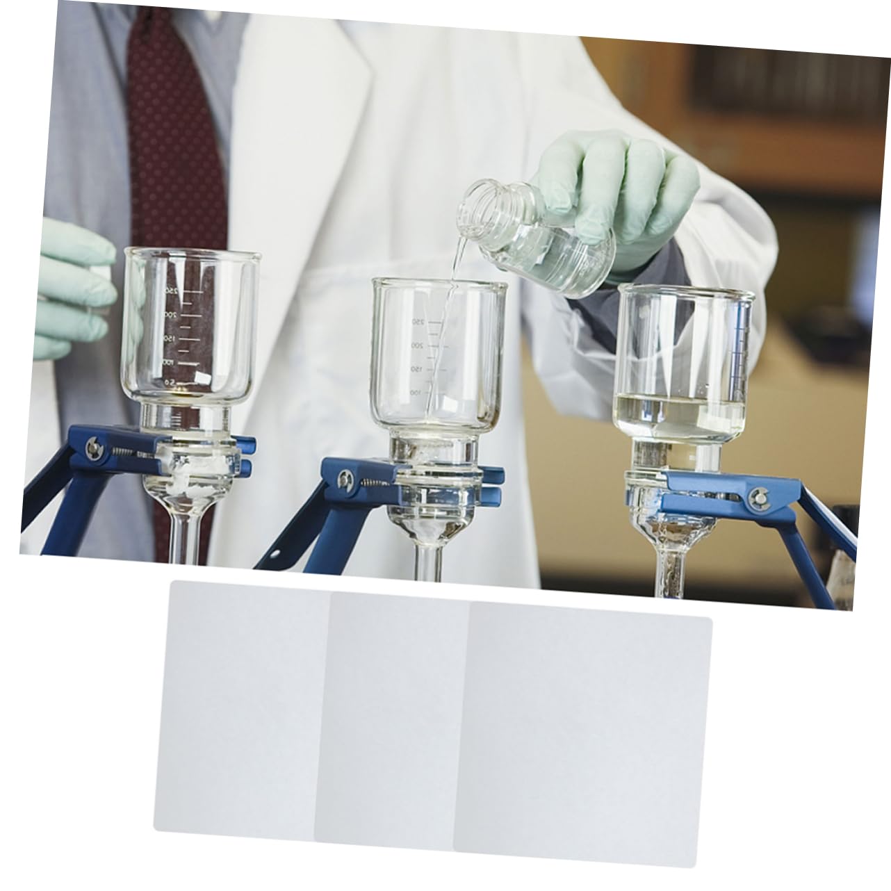 Alipis Lab Qualitative Filter Papers 15pcs Square Sheets Experiment Filtration High Absorption