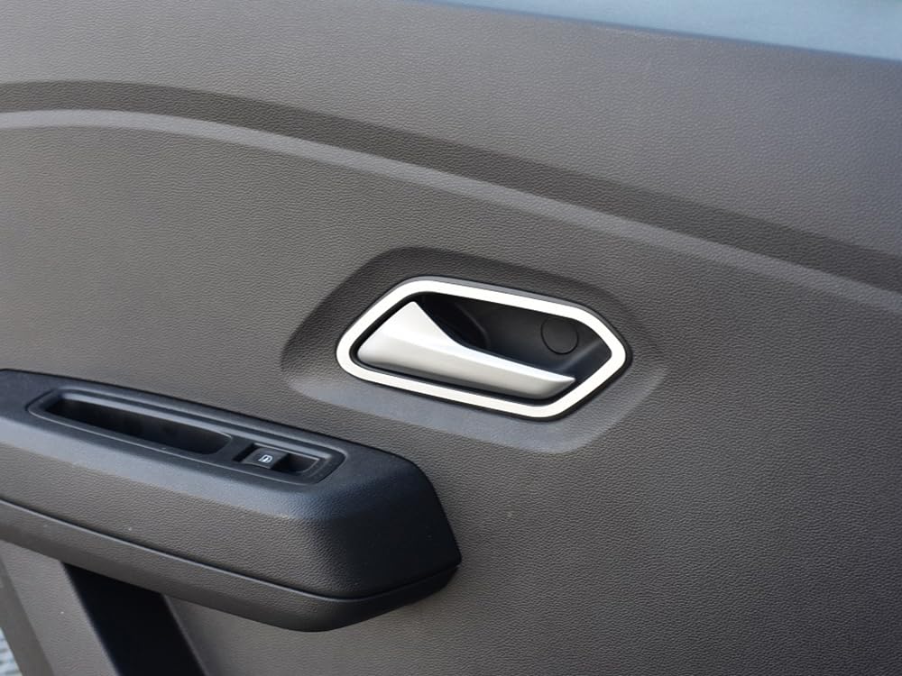 Sandero Sandero Stepway/Jogger Stropway/Ontdooimondstukken, roestvrij staal, kentekenplaatframe, geborsteld metaal, interieur, decoraties, tuning- accessoires