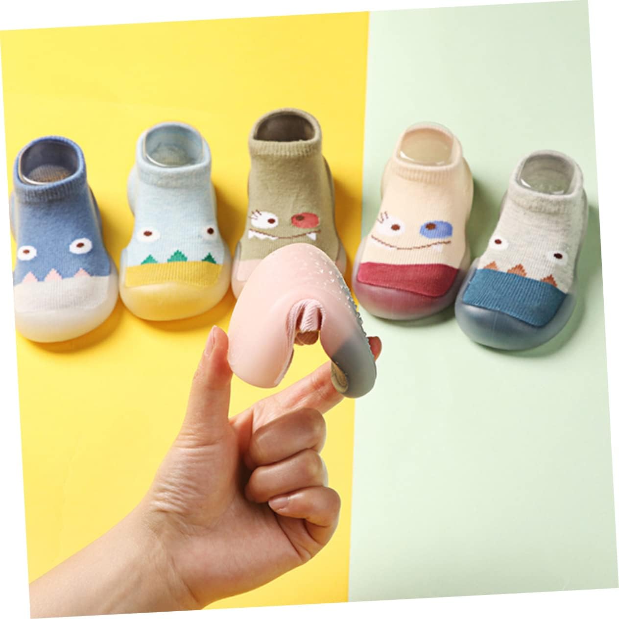 VALICLUD Socks Shoes First Babies Slipper Socks House Shoes Non Socks White Indoor Knitted Walking