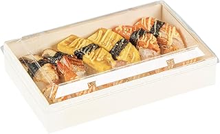 Restaurantware Plastic Lids for Bento Boxes 10 Pack Fits 7.9" x 4.8" Wooden Take Out Containers Transparent Dome Design Secure Fit Rectangular Lids for Japanese Style Lunch Boxes, Sushi, Lunch