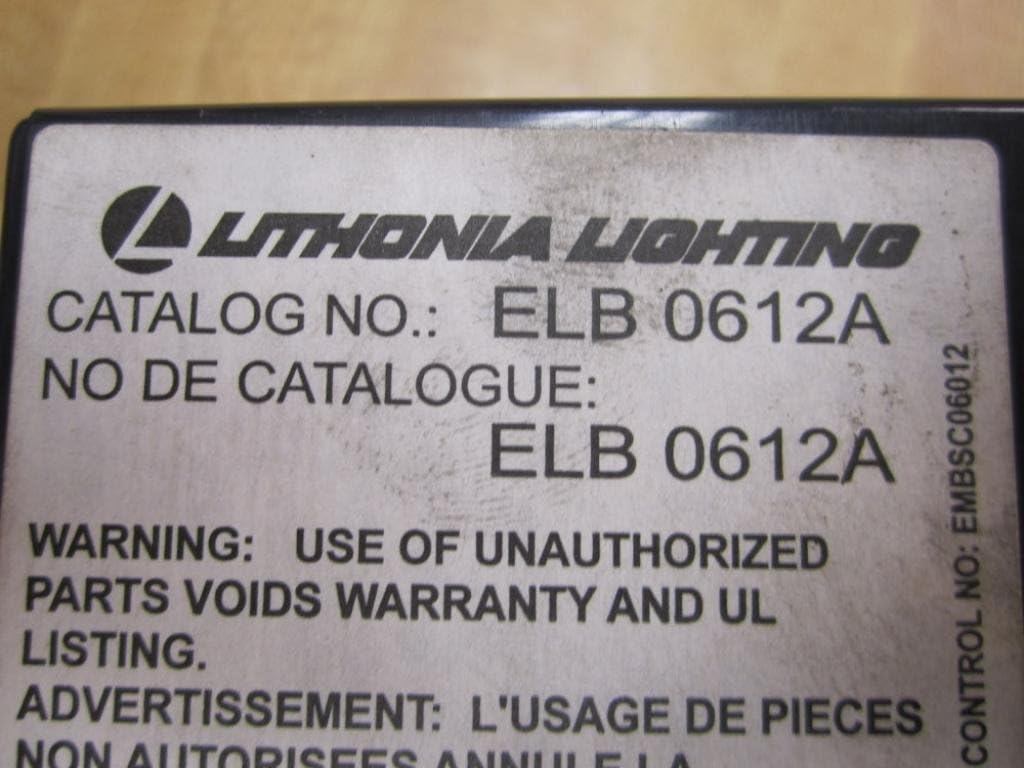 Lithonia Lighting ELB 0612A Emergency Replacement Battery, 6 Volt, Black, 3.70x5.95x2.00