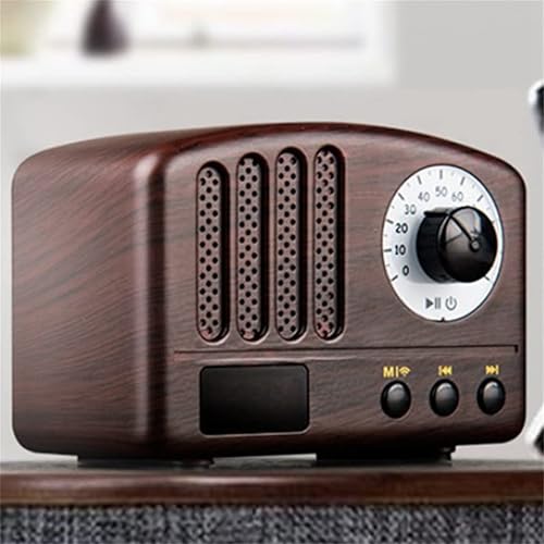 Miniatura 4 de Retro Radio- Altavoz portátil Clásico Estilo Vintage Mini Tamaño Altavoz con Radio FM