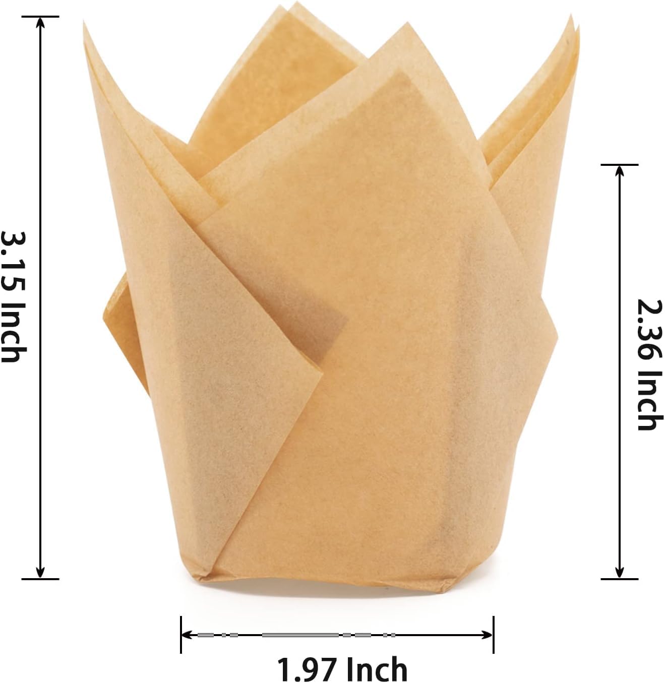 100Pcs Baking Cups Natural Muffin Liners Holders Premium Baking Cups Cupcake Wrappers Christmas Bakery Cupcake Liners for Weddings, Birthdays, Party