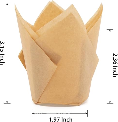 Miniatura 2 de 200 forros de tulipanes para cupcakes para hornear tazas con tres diseños elegantes, soportes para muffins, recipientes para hornear cupcakes,