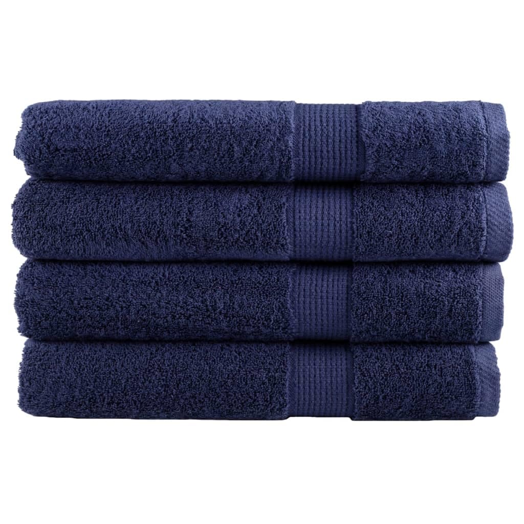 Toallas de sauna SOLUND en azul marino para tu momento de spa y relax en casa