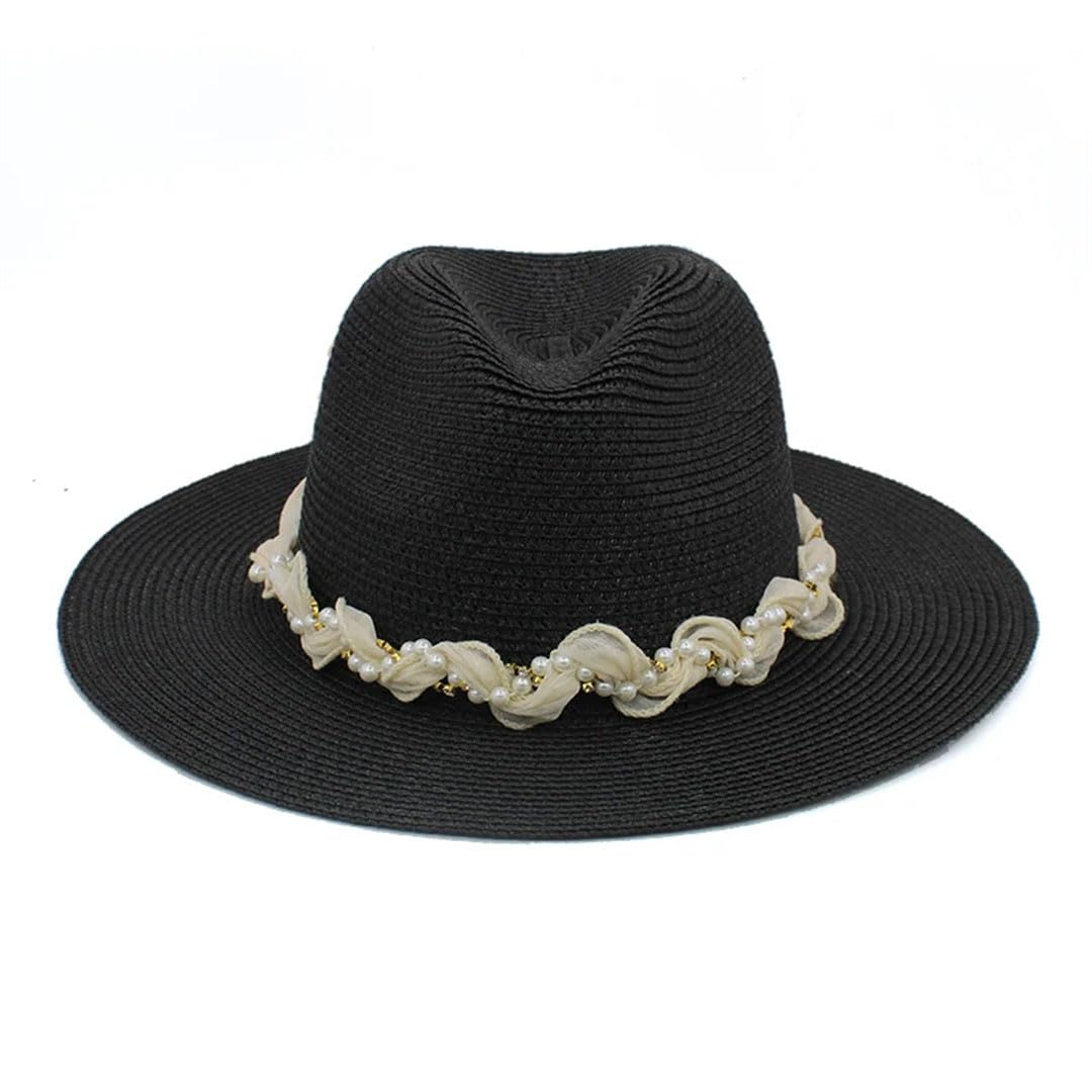 Cappelli Panama in paglia morbida da uomo e da donna, cappello a tesa larga, cappello da spiaggia Fedora Trilby da viaggio all'aperto