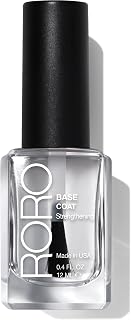 roro Base Coat Nail Polish for Women, Smooth Finish Primer Foundation, 21+ Free Vegan Cruelty-Free Formula, Clear .40fl oz