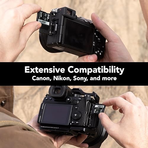 Vista 20 de Lexar Tarjeta SD profesional SILVER PRO de 128 GB (2 unidades), UHS-II, C10, U3, V60, Full HD, 4K, hasta 280 MB/s de lectura SDXC, para fotógrafos