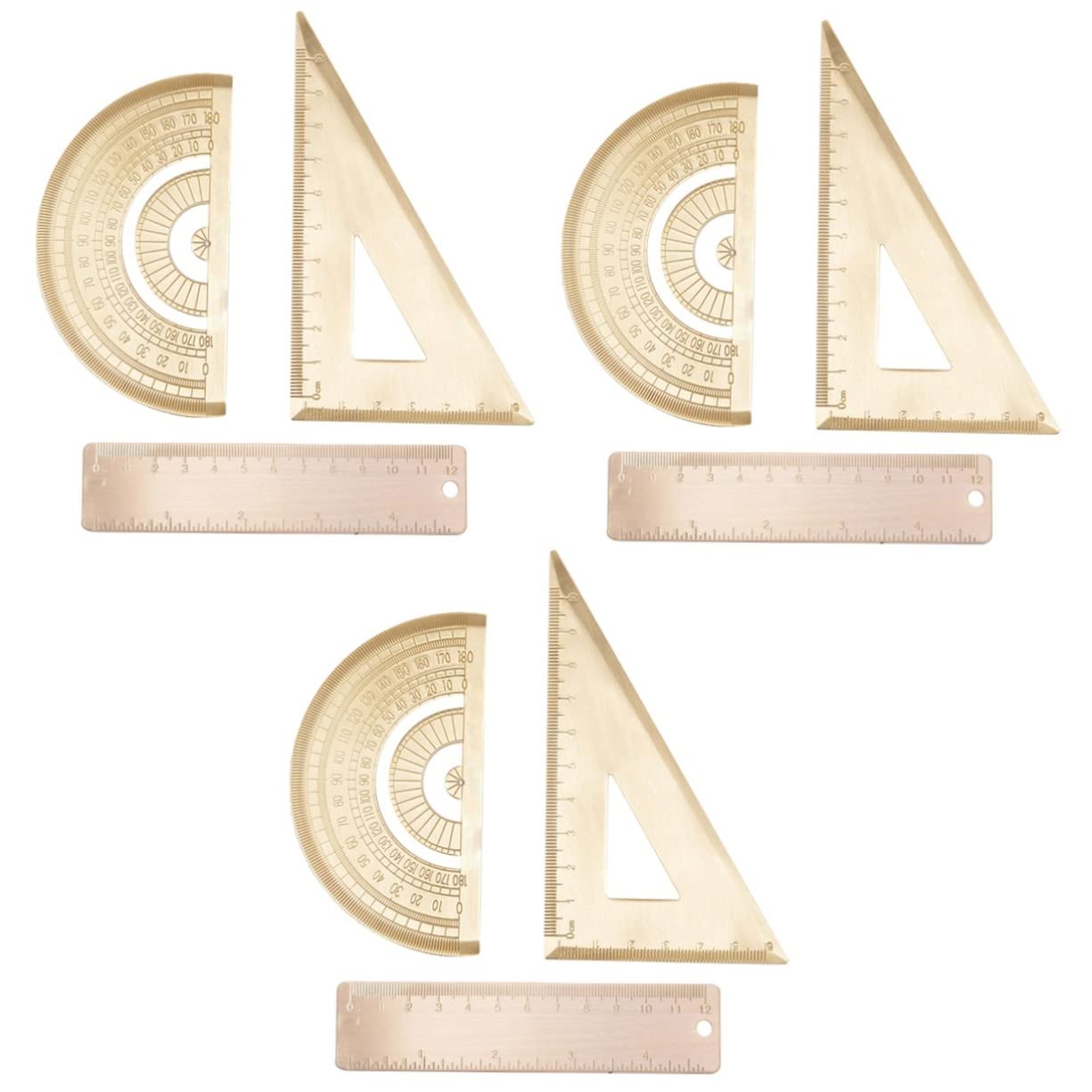 Ciieeo 3ensembles Set De Règles Triangulaires Outils De Mesure Géométrique Avec Rapporteur Et Règle Droite Pour Architecture Et Dessin Techniques