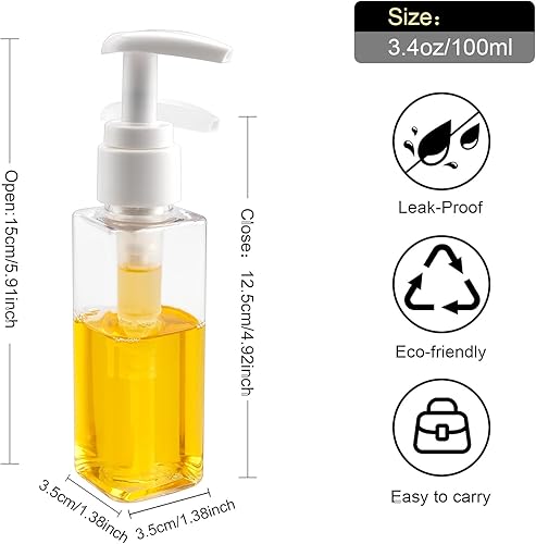 Miniatura 2 de Botellas de viaje para artículos de tocador, aprobadas por la Tsa, paquete de 4 recipientes de tamaño de viaje, botellas de champú y acondicionador,