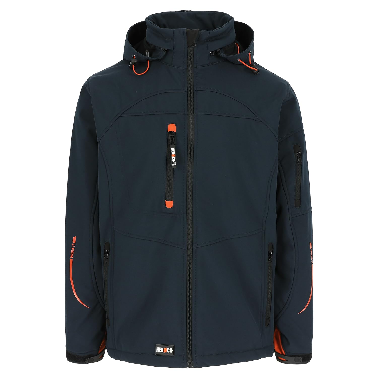 Herock Navy Poseidon Water-Repellent Softshell Jacket