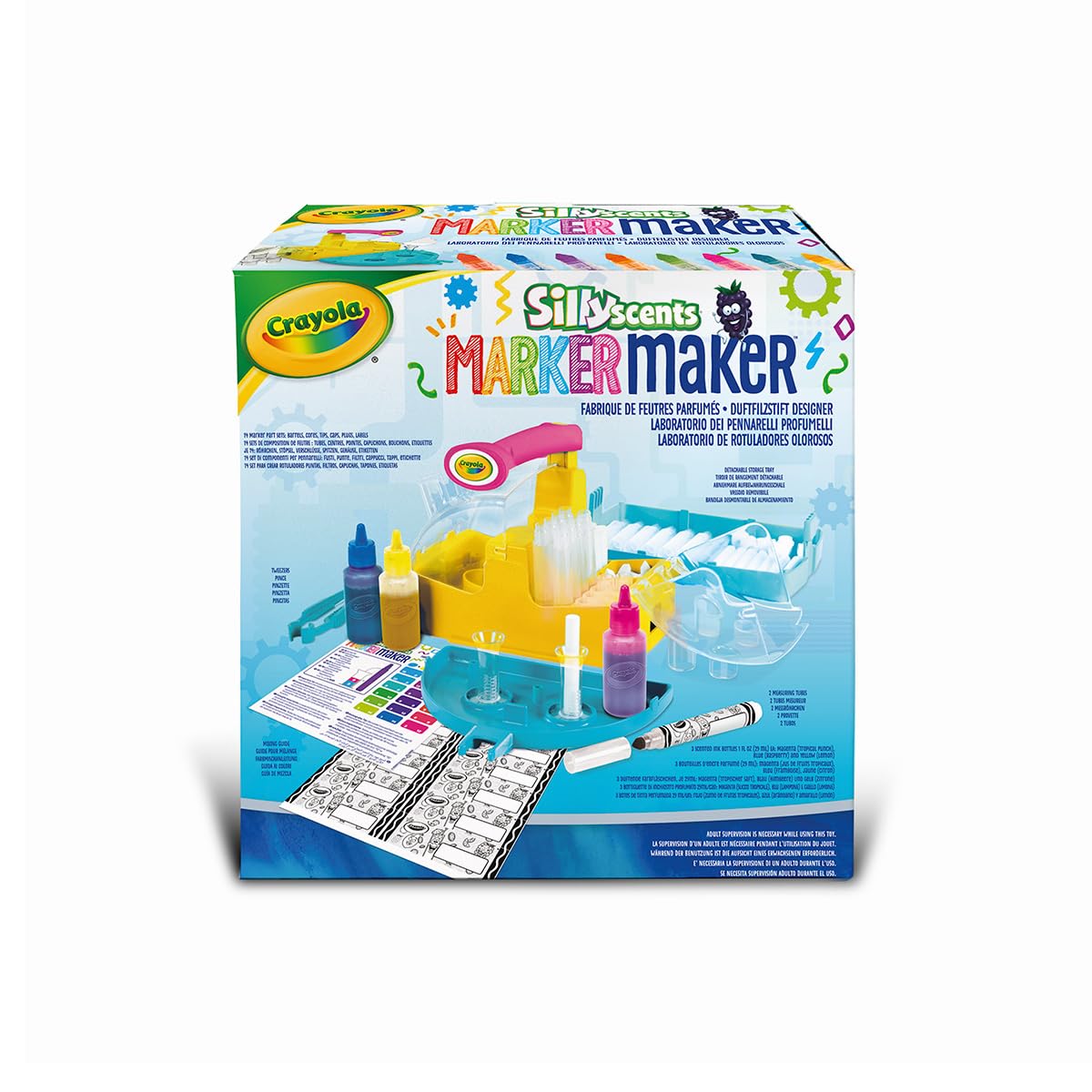 CRAYOLA - Marker Maker Silly Scents, Laboratorio de rotuladores perfumados de neón, CREA Tus Propios rotuladores perfumados, Actividad Creativa y Regalo para niños a Partir de 6 años, versión