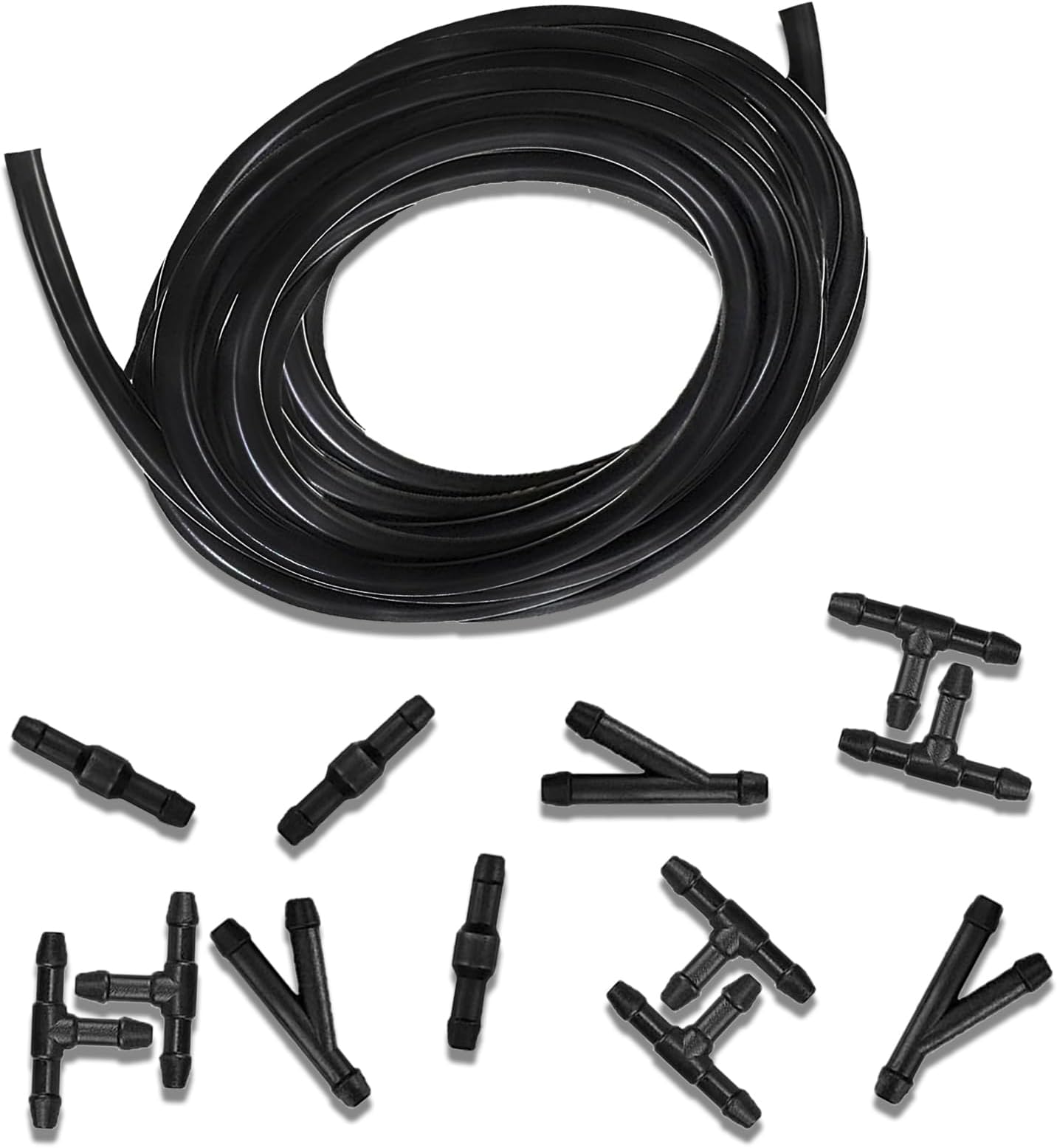 Car Windshield Washer Hose Kit, 4 Meter Washer Fluid Hose With 30 Pcs Hose Connectors, Suitable For Most Car Windshield Washer Tubing