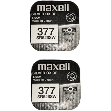 2 x Maxell Silver Oxide Watch Single Use Battery Batteries SR626SW/377 ...