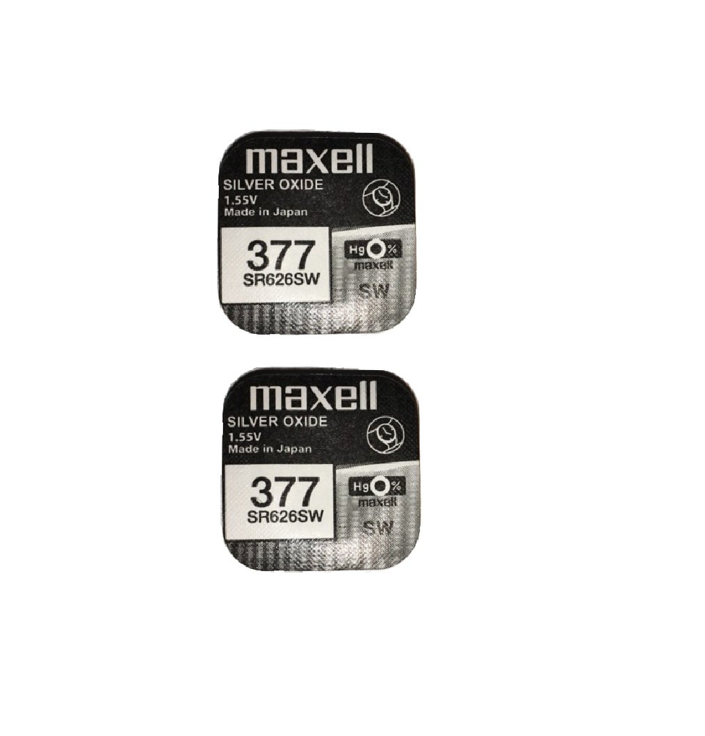2 x Maxell Silver Oxide Watch Single Use Battery Batteries SR626SW/377/AG4/626