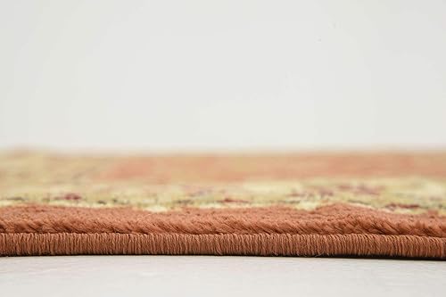 Miniatura 10 de Unique Loom - Colección Voyage - Alfombra redonda tradicional oriental, marrón, Polipropileno