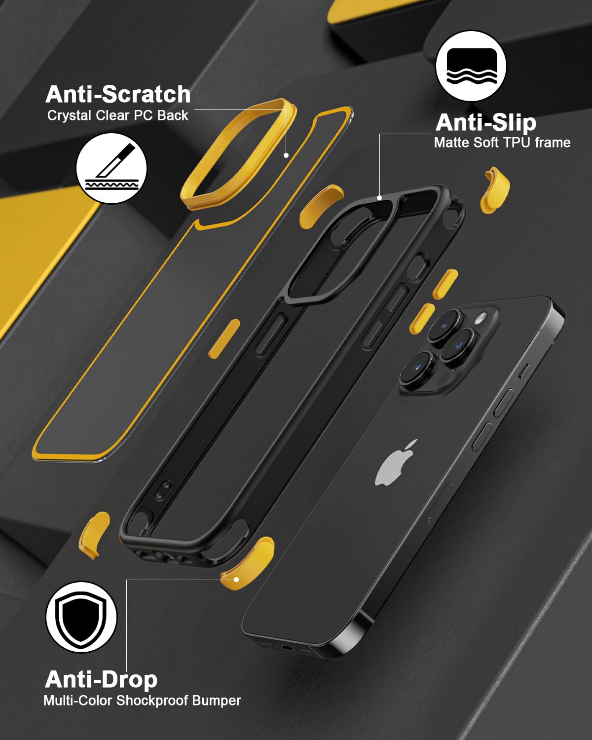 MobNano cover for iPhone 13/14 magnetica, compatibile con MagSafe, cover magnetica colorata per iPhone 13/14, Protezione Antiurto di Livello Militare, Retro Resistente ai Graffi - Nero