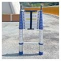 Telesladder Heavy Duty Extension Ladder for Truck/Garage - 3.2/3.8/4.6/5/5.4M 16.4Ft 12.2Kg with Removable Hooks & Non-Slip Rubber Feet for Safety