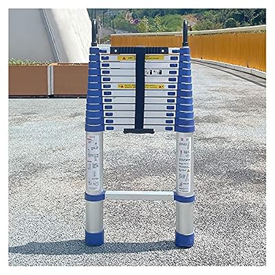 Telesladder Heavy Dutyladder for Truck/Garage 3.2/3.8/4.6/5/5.4M Extension Ladder with Removable Hooks & Non Slip Rubber Foot Marriage/4.2M/13.8Ft/9.8Kg