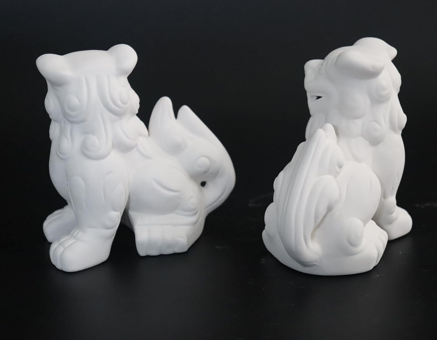 グラススクエア 素焼の絵付け素体(製作体験)シーサーAセット 12点 シーサー