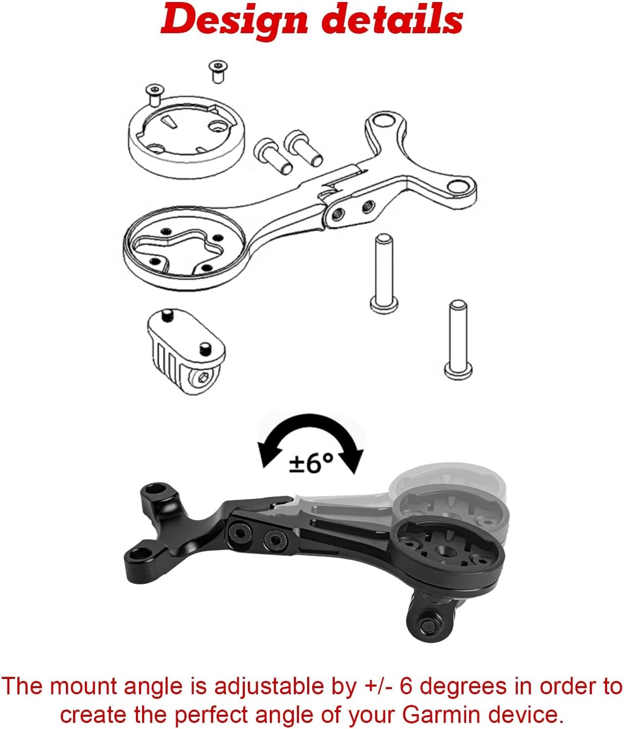 Xotic Tech Computer Mount Holder Compatible with Cannondale SystemSix Knot, Compatible with Garmin Edge 1030/1040 or Wahoo
