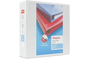 Staples 3 Inch White Binder