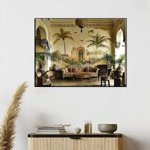 DFZEWKI Olive Tree Branches Leaves Canvas Painting Scandinavian Minimalist Wall Art Posters Prints Home Room Decor(50x70cm(20x28in)/No frame)