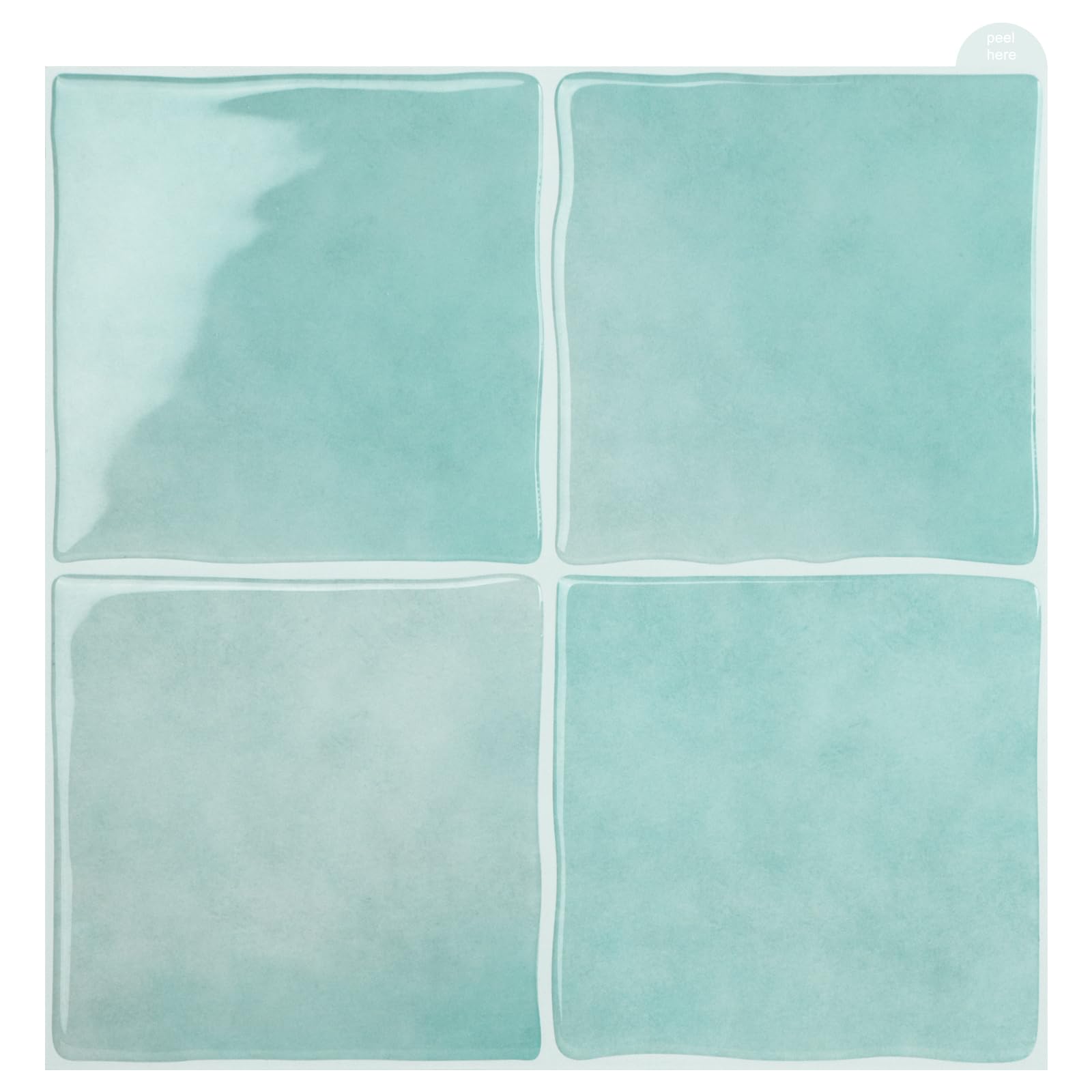 Lot de 10 feuilles de carrelage mural 3D à décoller et à coller pour cuisine et salle de bain 22,9 x 22,9 cm