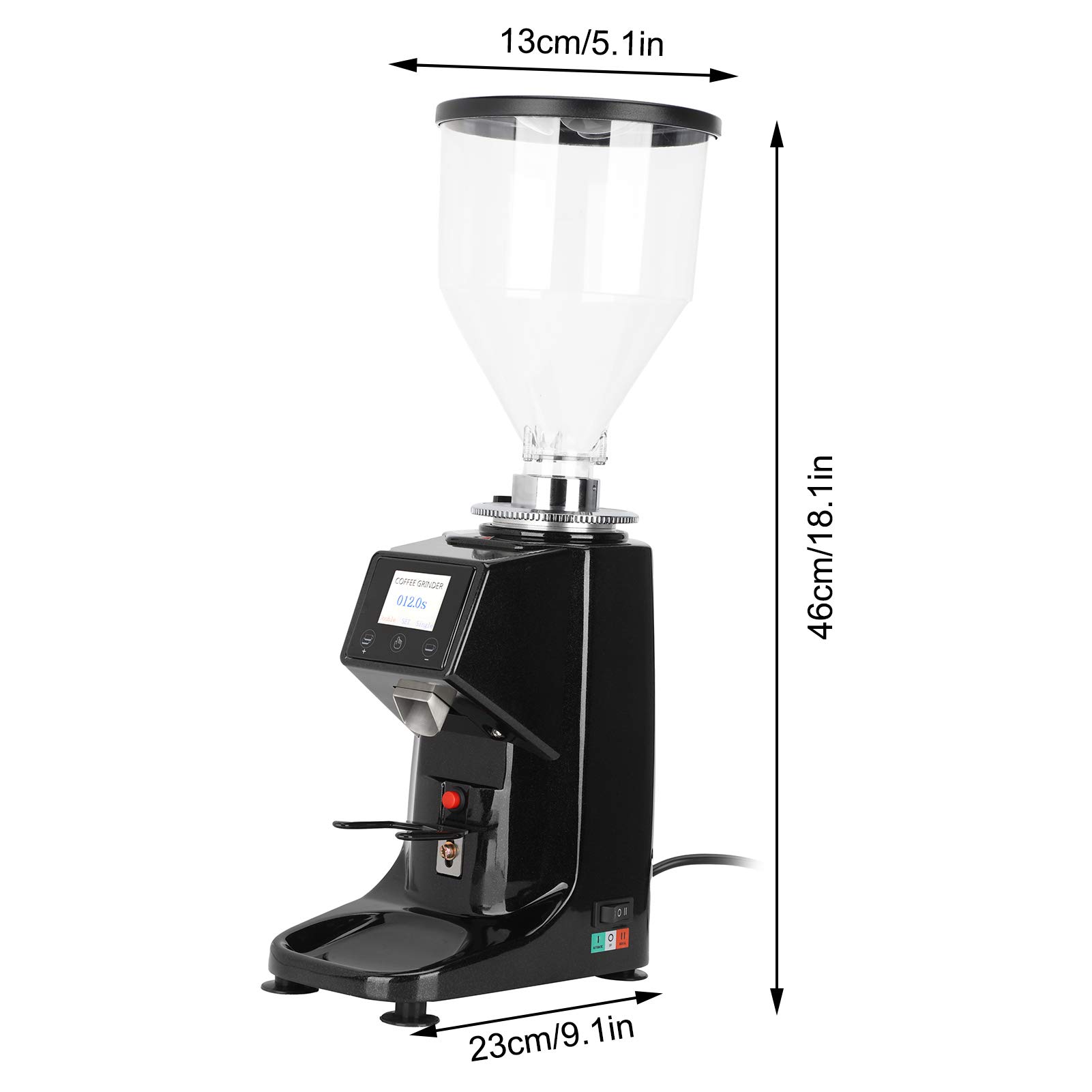 Fdit Molino de café Eléctrico con Pantalla Táctil LCD, Molinillo de