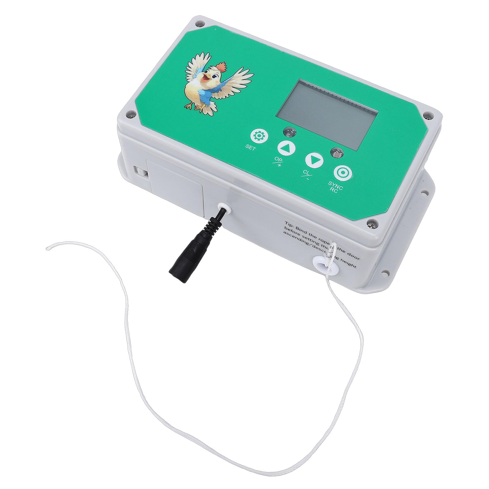 YUYTE Ouvre-Porte Automatique de Poulailler, Minuterie Programmable avec Télécommande de 50 M et écran LED, pour Fermes Avicoles, Niches pour Chiens, Poulets, Canards, Oies (Prise UE 100-240V)