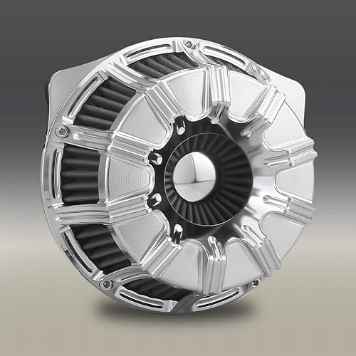 INDNICE Kits de limpieza de aire de calibre cromado para Harley 2014-2016 FLHTCU Electra Glide Ultra Classic FLHTCUTG Tri Glide Ultra 2008-2016 FLHR