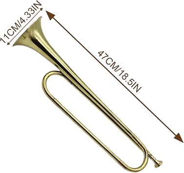 Bugle Cavalry Trumpet B Flat Brass Bugle Standard Musical Instrument