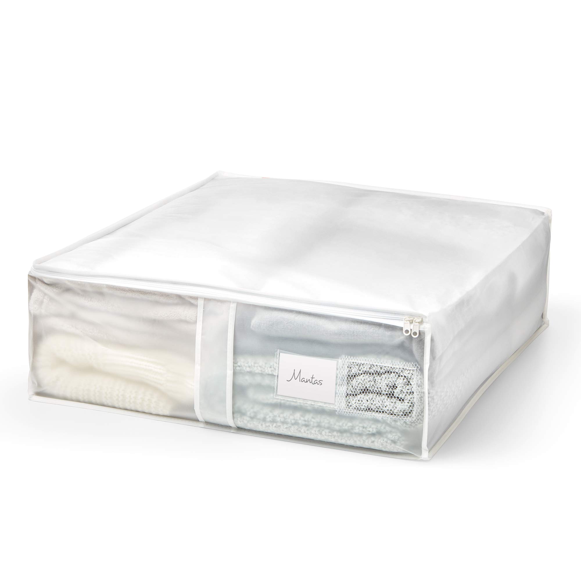Rayen Translucent | Storage Box For Clothes And Bedclothes | Zip-Up Pva Bag For Clothes With Breathable, Folding And Resistant Vent | 55 X 65 X 20 Cm |