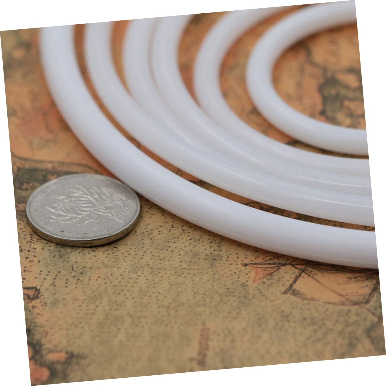 OSOLADY 20cm Dreamcatcher Hoop 10pcs Plastic Circle Rings Tassels Ideal for Craft Hoop and Dreamcatcher