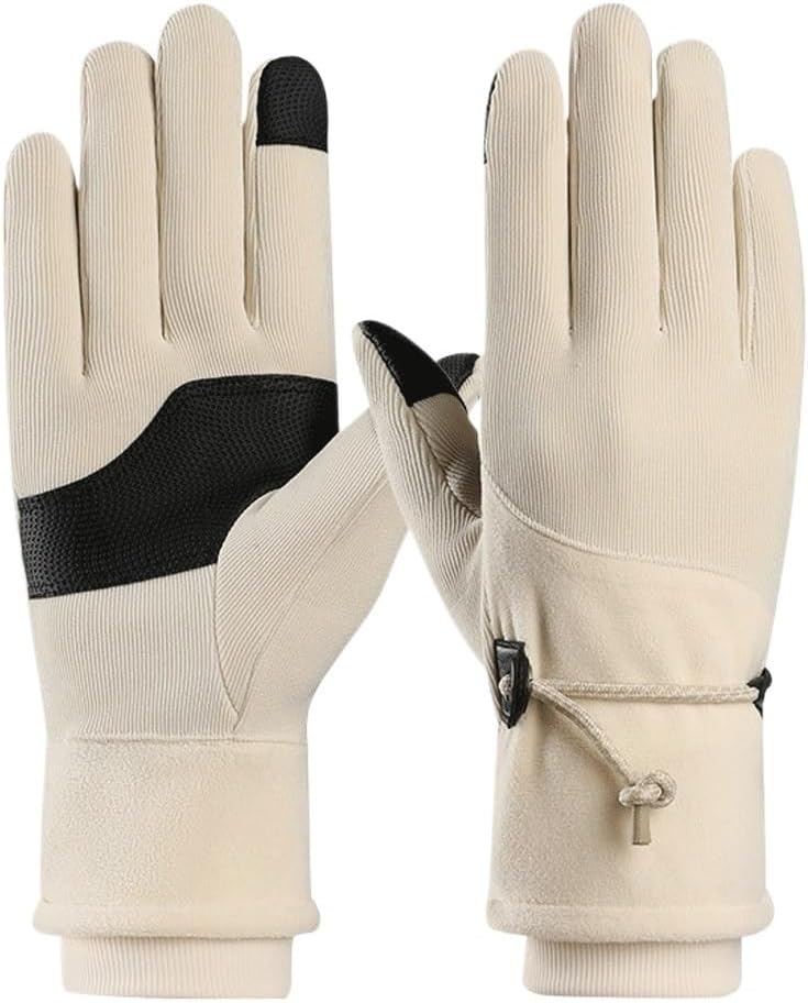 Winter Plush Warm Gloves, Outdoor Cycling Gloves, Women's Touch Screen Gloves