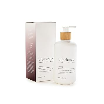 Lifetherapy 3-in-1 Body Wash, Bubble Bath & Hand Wash, Loved Fragrance - Lightweight for Sensitive Skin - Nourishing Daily Cleanser - Vegan Gluten Free, Paraben Sulfate & Phthalate Free 12oz