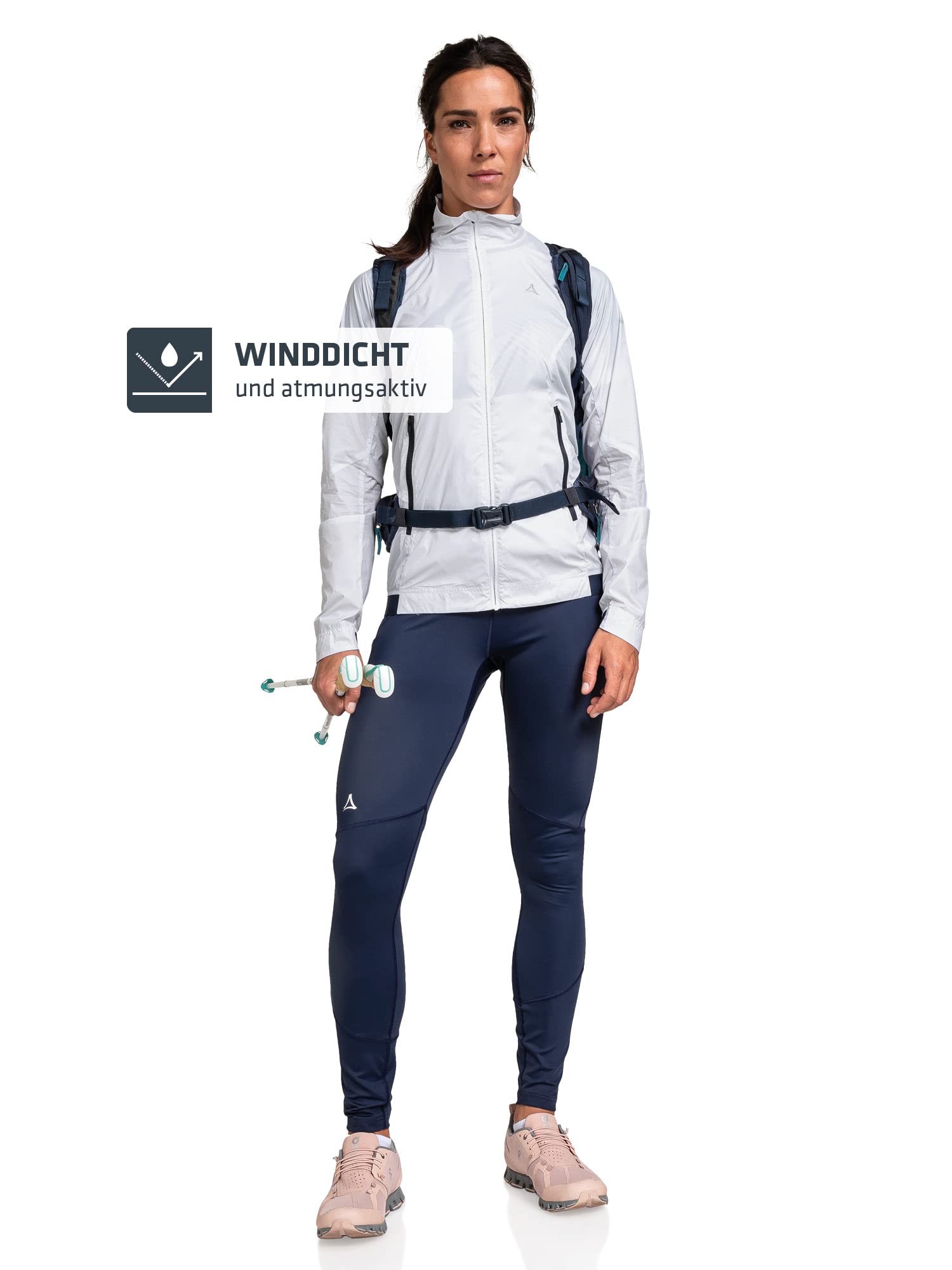 Schöffel Damen Jacket Bygstad L, winddichte Wanderjacke, Windbreaker mit kühlenden Graphene Fasern