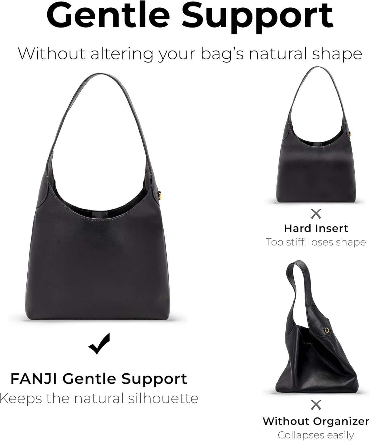 Purse Organizer Insert for COACH Brooklyn 28 Shoulder Bag, Custom Fit Inside Premium Vanile Lightweight Water Resistant Handbag Insert Accessories - Image 7