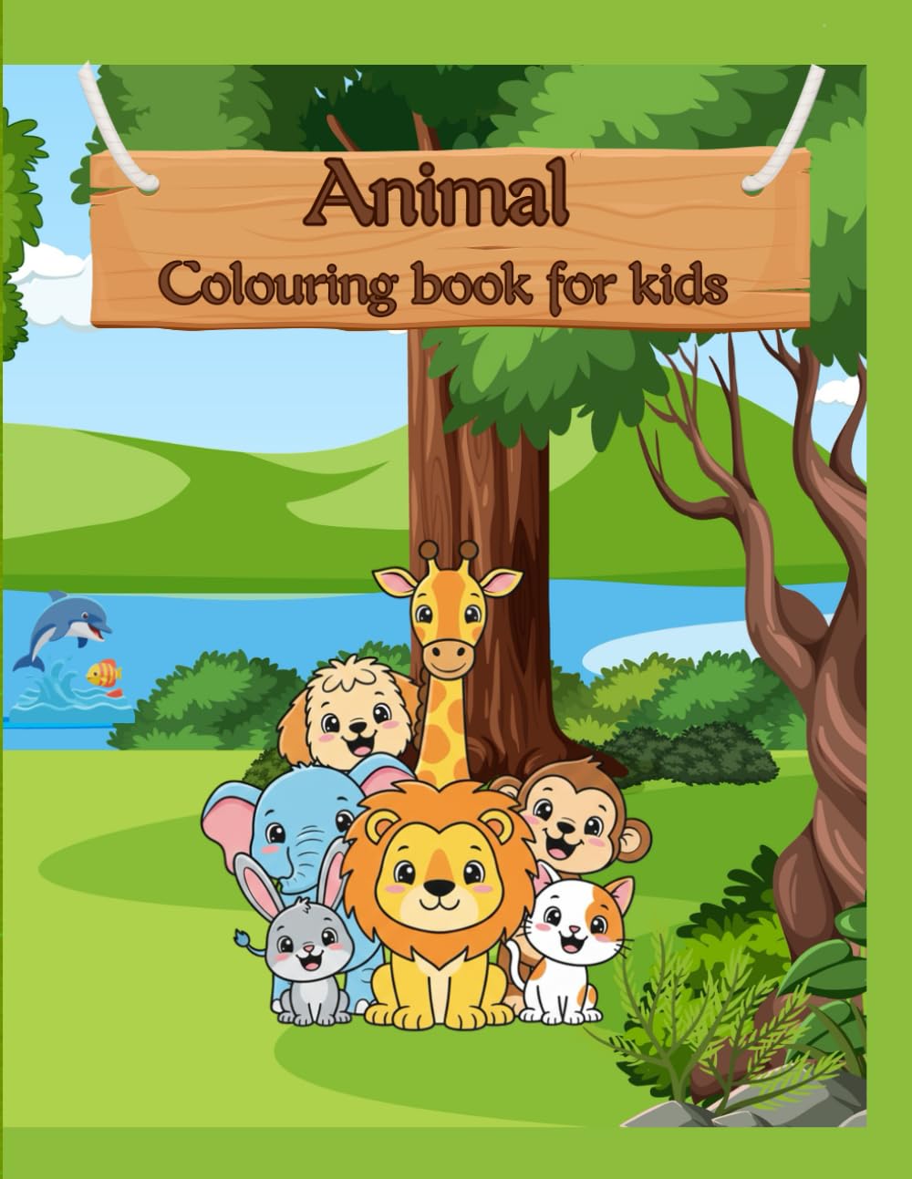 Cute Animals Coloring Book for Kids Ages 3–6: Fun and Easy Animal Coloring Pages for Toddlers and Preschool Children