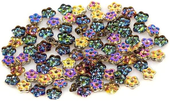 60pcs Pressed Beads Flower 5 mm, Crystal 28099 (30-28099), Bohemia Crystal Glass, Czechia 11149203