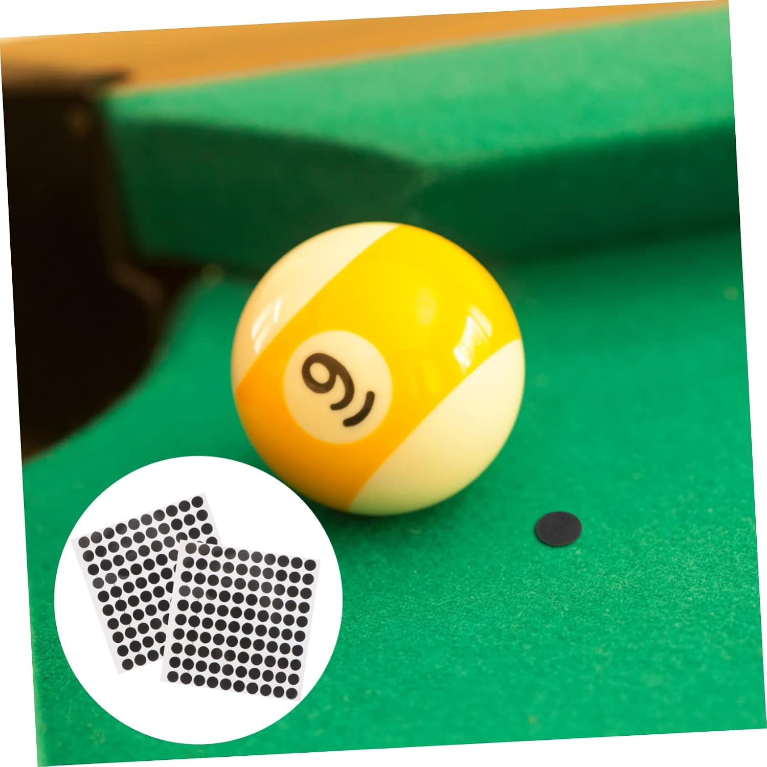 2pcs Billiard Table Black Dot Markers Sturdy Billiard Spot Stickers for Pool Table Essential Snooker Marker Dots for Accurate Positioning