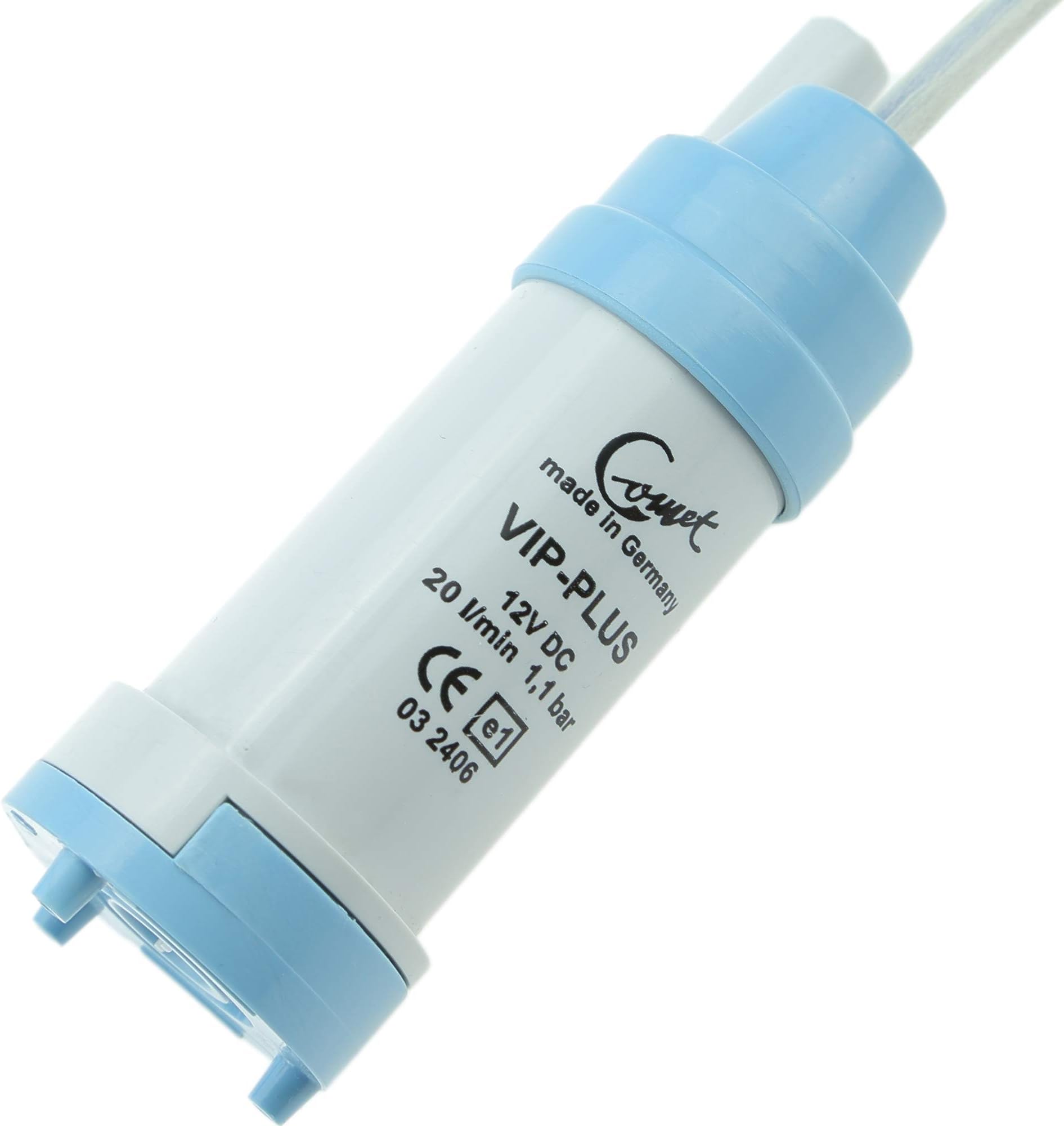 Submersible Portable Water Pump 12V produces 20L/MIN or 5.28 GPM | small pump made in Germany | 12 Volt battery powered Pump for RV, Trailer, Boat