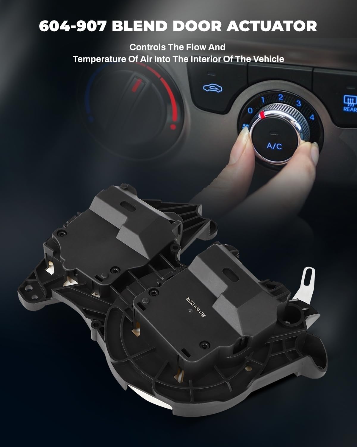LUJUNTEC Blend Door Actuator Replaces 604-907 Replacement Heater Blend Door Levers Fit for Toyota for Avalon 2005-2007, for Toyota for Camry 2007-2011, for Toyota for Highlander 2010-2016 1PC
