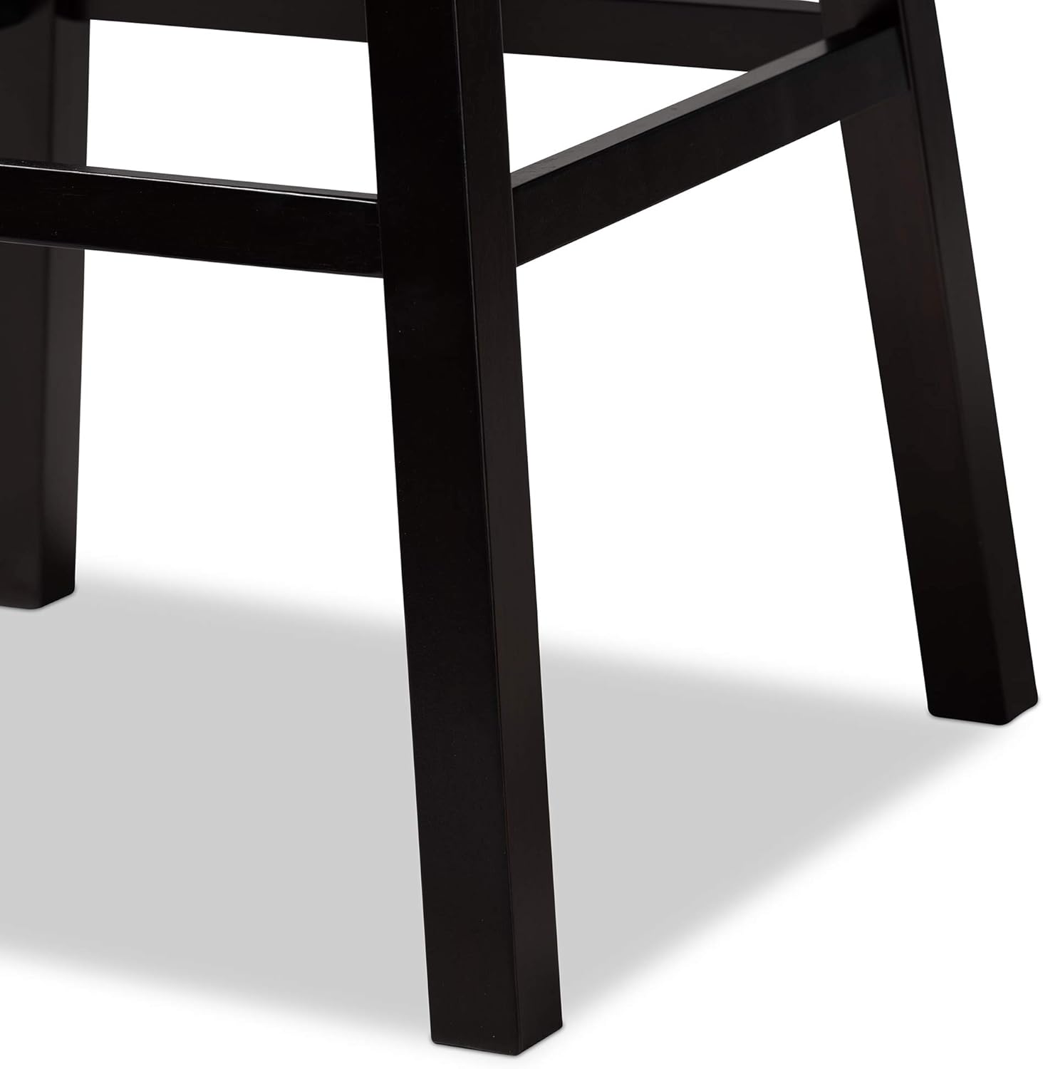 Baxton Studio Gregory Modern Transitional Light Grey Velvet Fabric Upholstered and Dark Brown Finished Wood 2-Piece Swivel Bar Stool Set