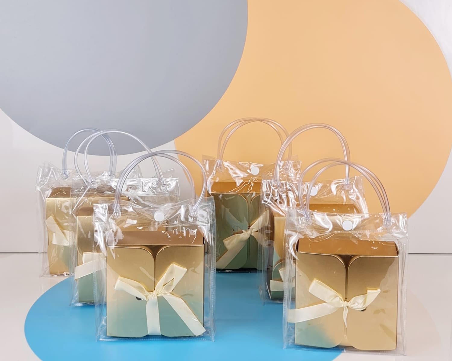 SATYAM KRAFT 6 Pcs Transparent Bag With 6 Folding Golden Box with Ribbon For Event, Return Gift In Deepawali , Party, Birthday,Diwali Gift, Perfect for Packing Chocolate, Dry Fruits For Gifting (6 Bag + 6 Box) (B0D2N6H7YM) Amazon Price History, Amazon Price Tracker