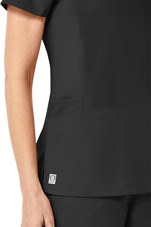Maevn EON Back Mesh Panel Shaped V-Neck Scrub Top