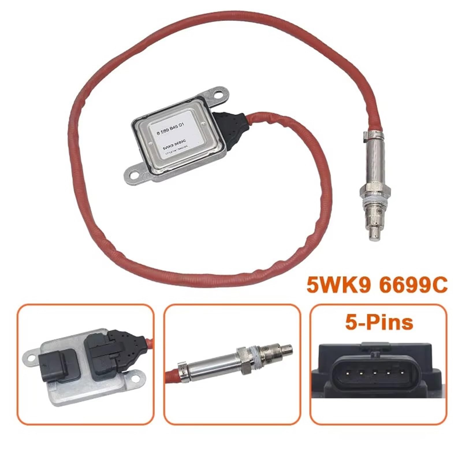 Compatible Con Para 3 Series Estate 320d Para XDrive AWD 2015 2016 2017 2018 2019 12V Sensor De Óxido Nitrógeno Nox OEM:5WK96699C 13628589846