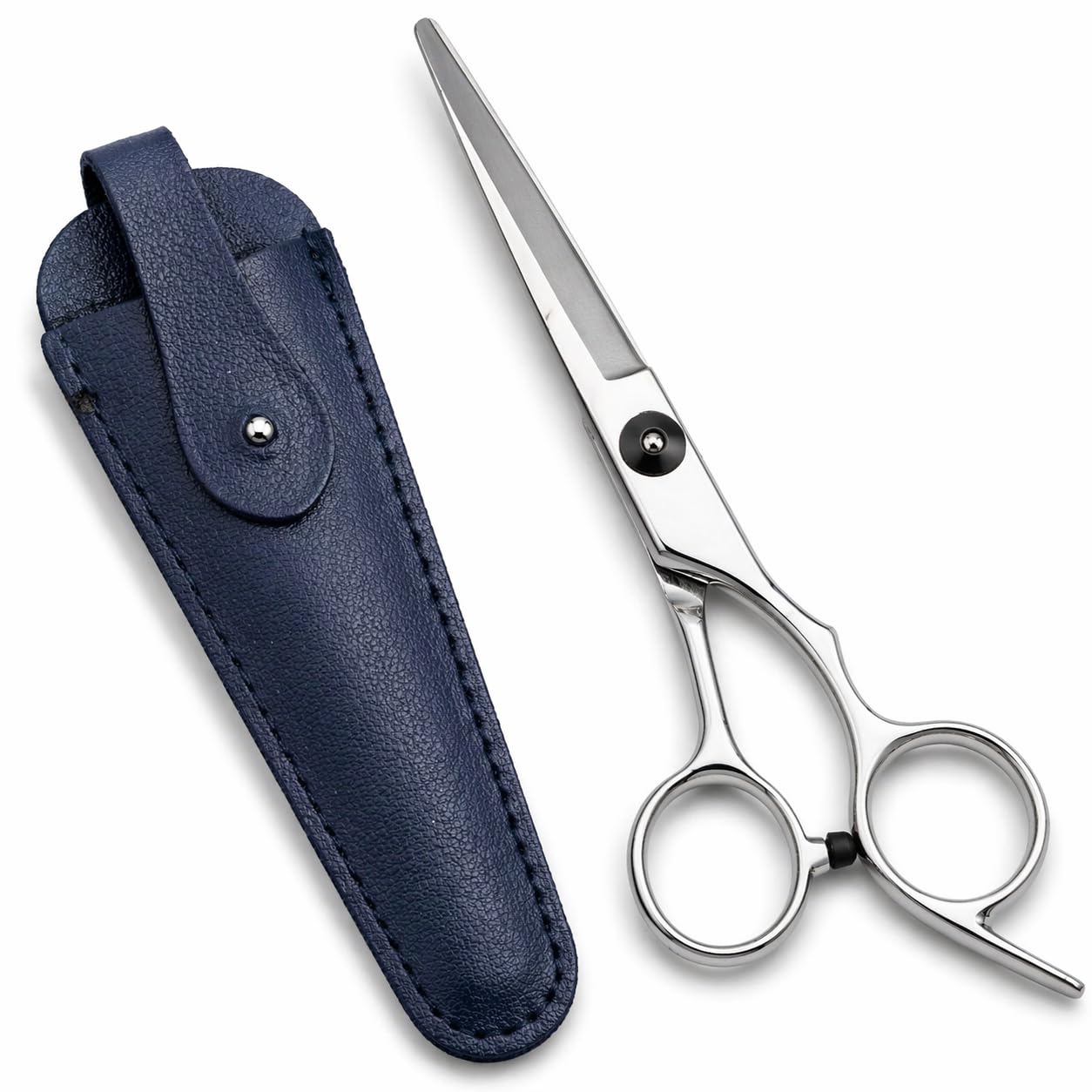 Forbici Parrucchiere Professionali 6 Pollici, Forbici Taglio Capelli in Acciaio Inox, Ergonomiche con Custodia, Ideali per Barbiere, Uomo Donna, Capelli Barba e Uso Domestico