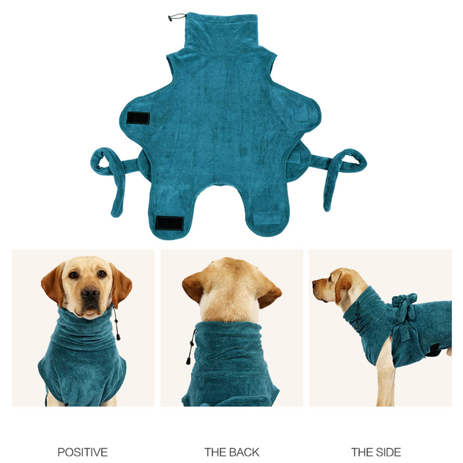 Bata de microfibra suave para secar perros, toalla de baño para mascotas, secado rápido y absorbente para gatos