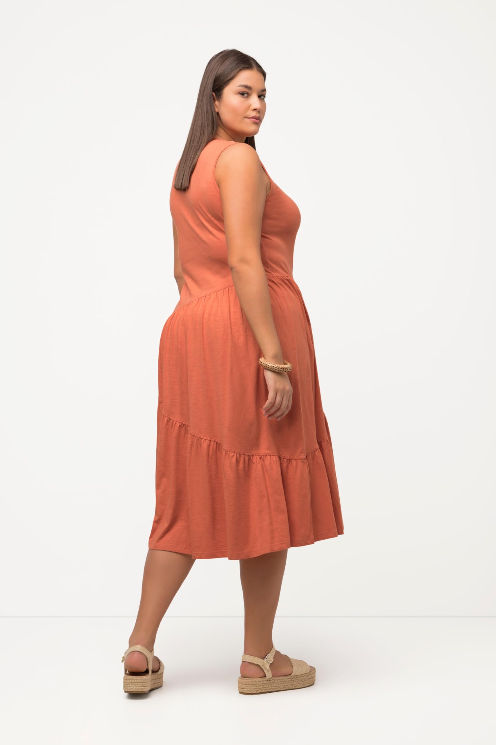 Ulla Popken Vestido con Correa de Flecos Mujer